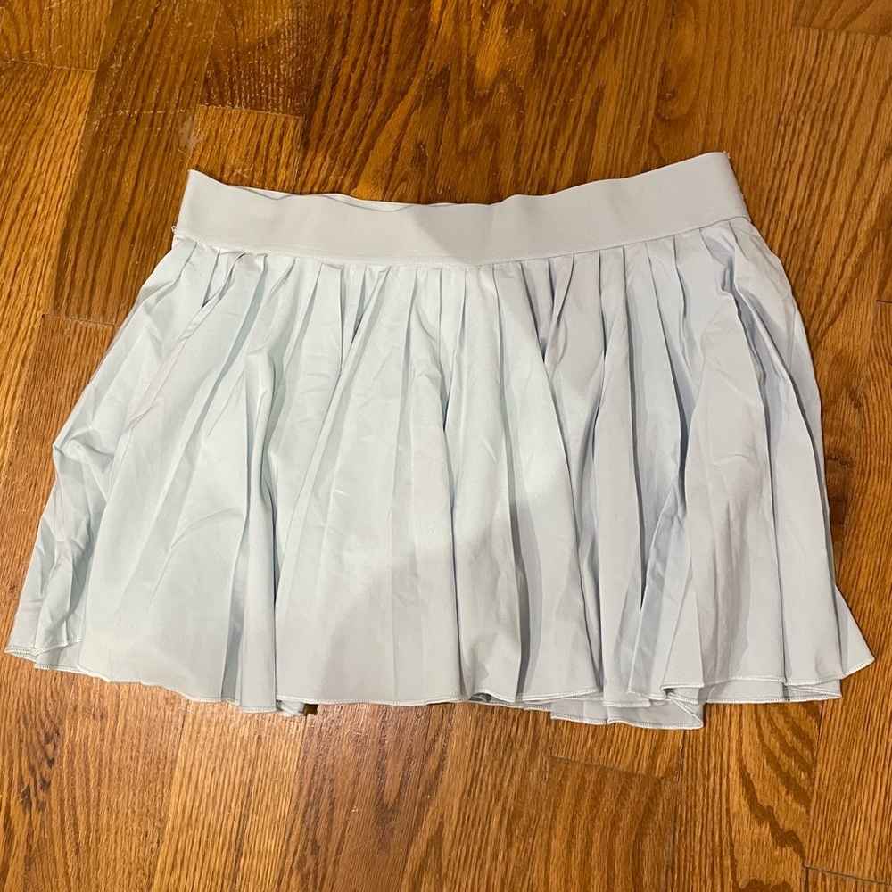 TNA baby blue tennis skirt + shorts